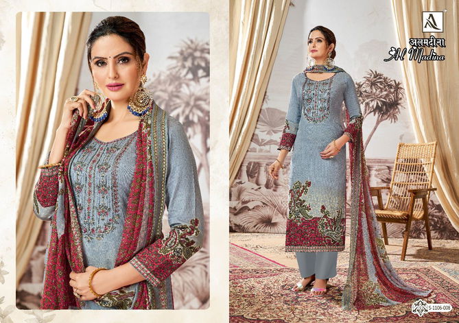 Alok Al Madina Designer Wholesale Jam Cotton Dress Material Catalog